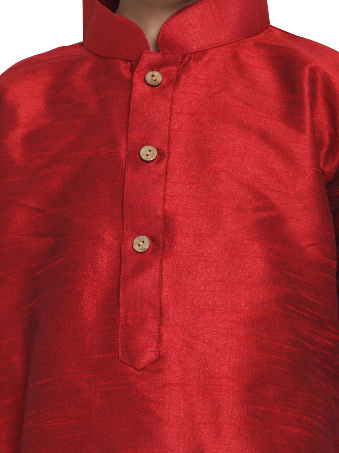 VASTRAMAY SISHU Boy's Maroon Kurta And Black Cowl Dhoti  Set - qivii