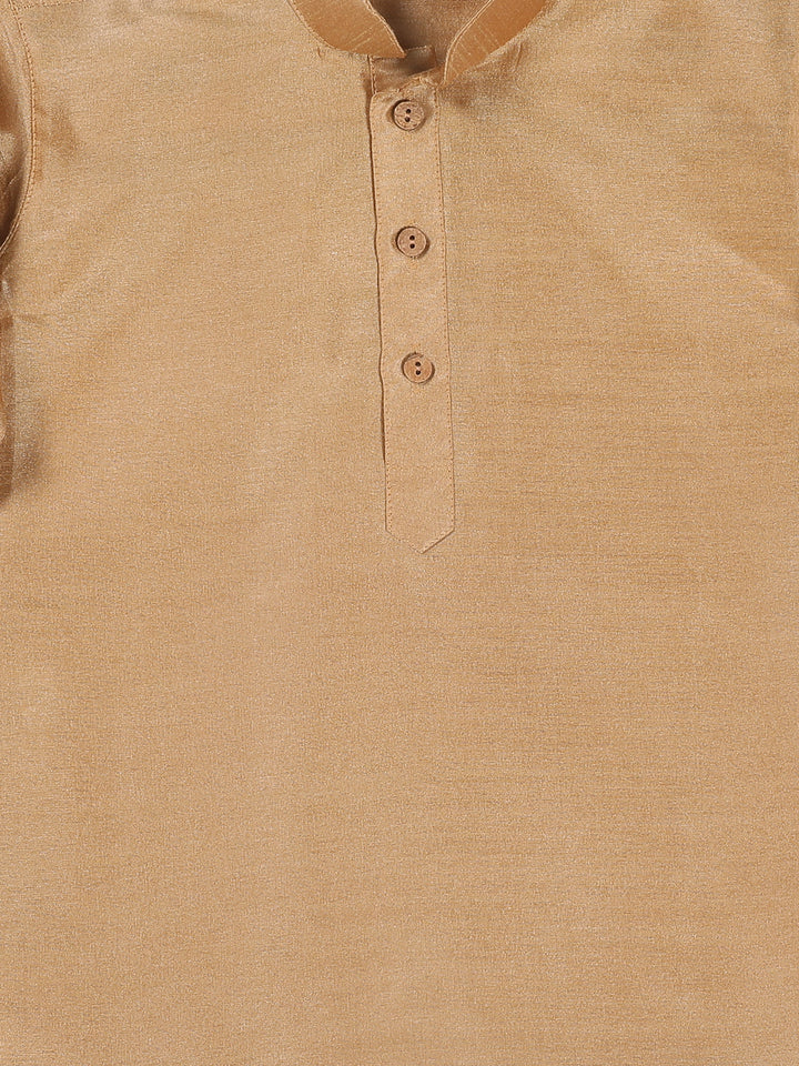 VASTRAMAY SISHU Boy's Rose Gold & Maroon Kurta With Dhoti Pant Set - qivii