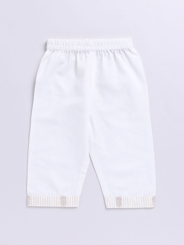 VASTRAMAY Girls' Cream Ethnic Combo Set - qivii