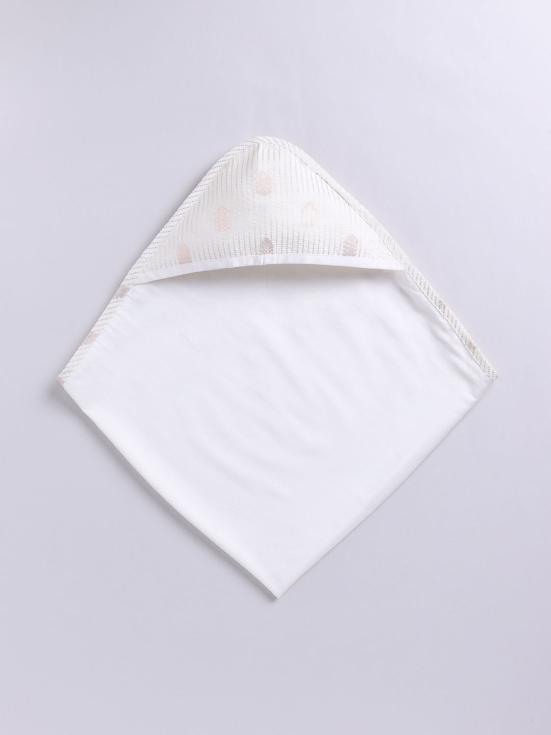 VASTRAMAY Girls' Cream Ethnic Combo Set - qivii