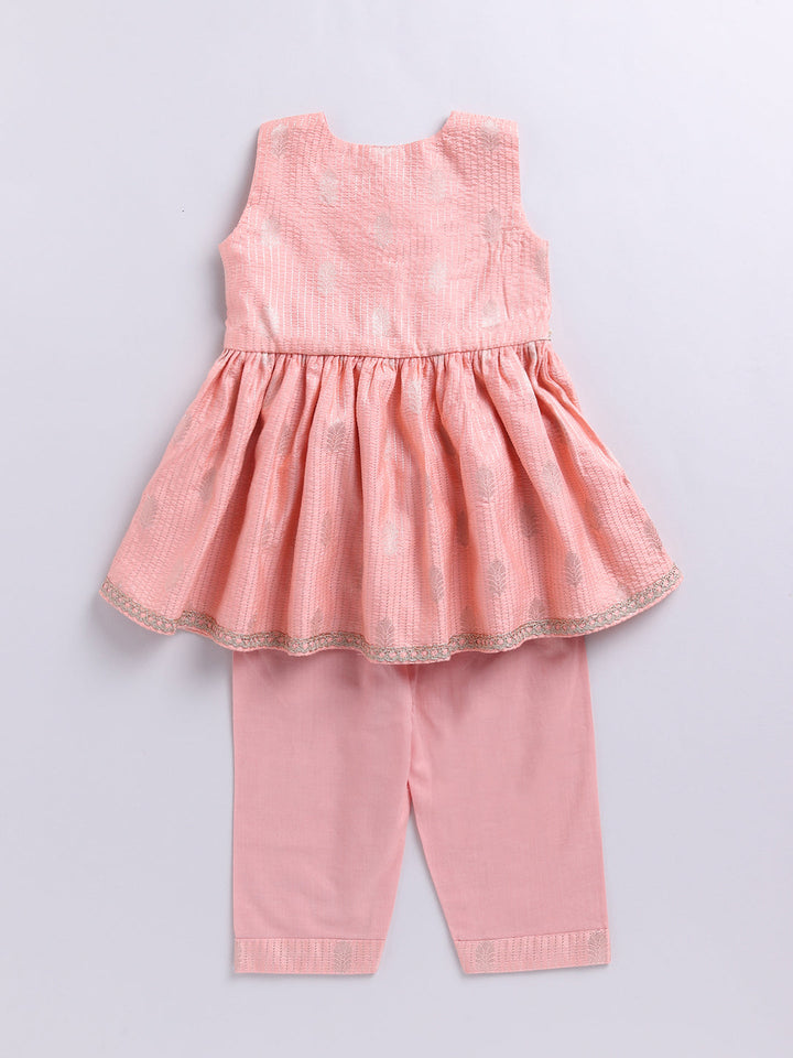 VASTRAMAY Girls' Pink Ethnic Combo Set - qivii