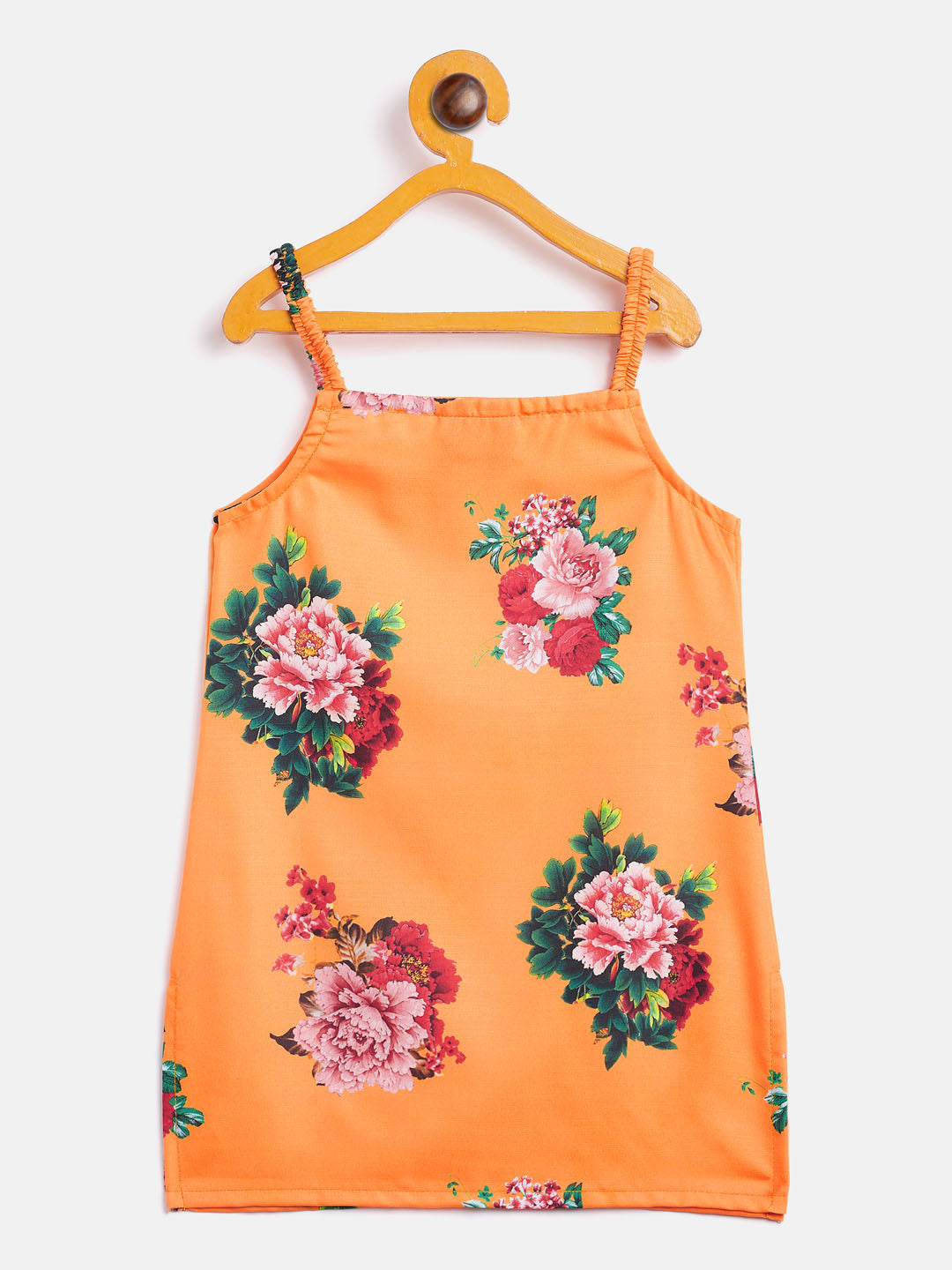 VASTRAMAY SISHU Girls Multicolor-Base-Yellow Cotton Blend Kurta and Dhoti Set - qivii