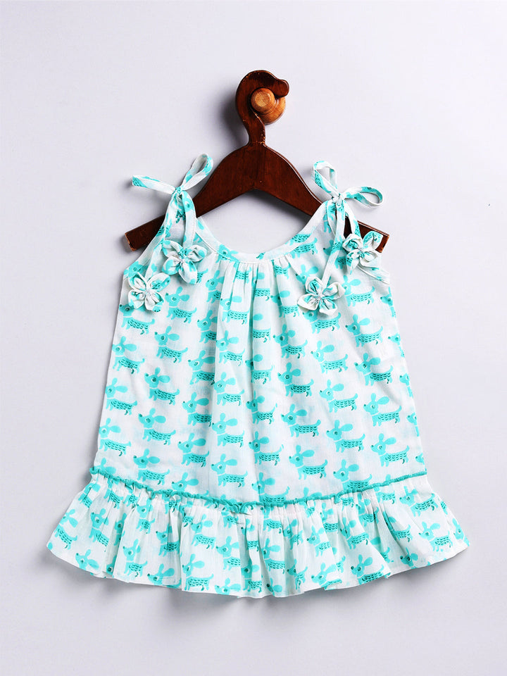 VASTRAMAY Girls' Aqua Dress - qivii