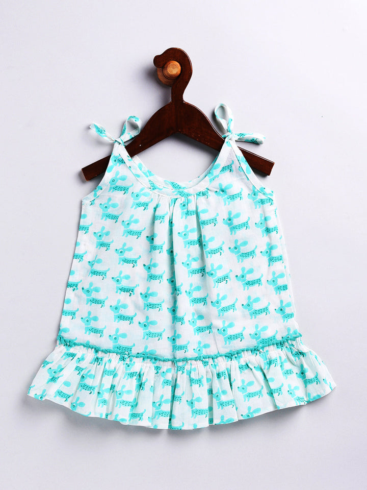 VASTRAMAY Girls' Aqua Dress - qivii