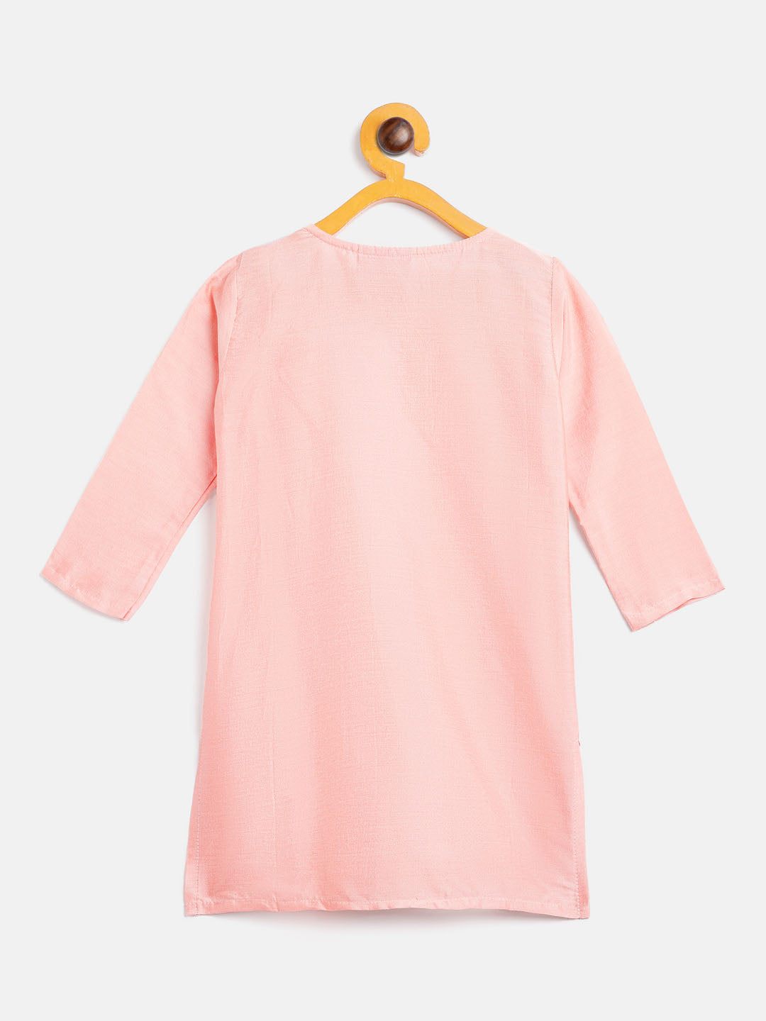 VASTRAMAY SISHU Girls' Pink Viscose Kurta And Straight Pant Set - qivii