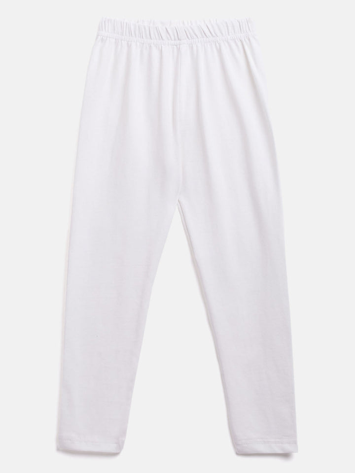 VASTRAMAY SISHU Girl's Orange Chikankari Kurta Leggings Set - qivii