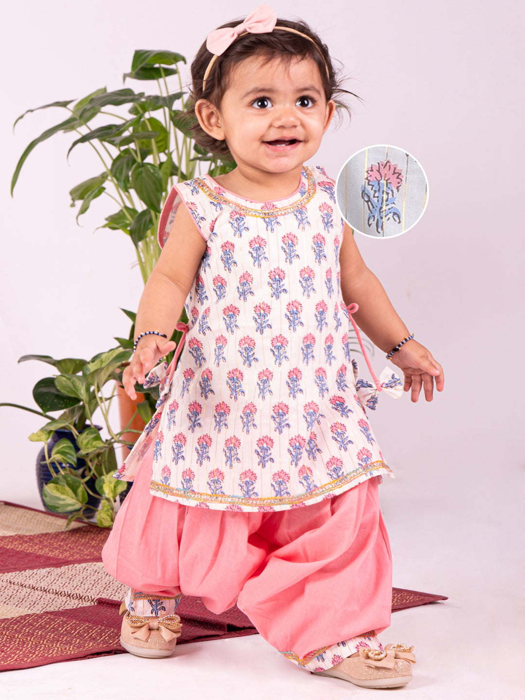 VASTRAMAY Girls' Multi Color Kurta And Patiala Set - qivii