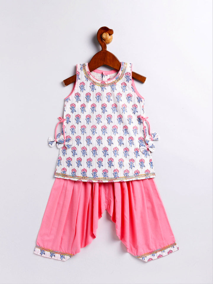 VASTRAMAY Girls' Multi Color Kurta And Patiala Set - qivii