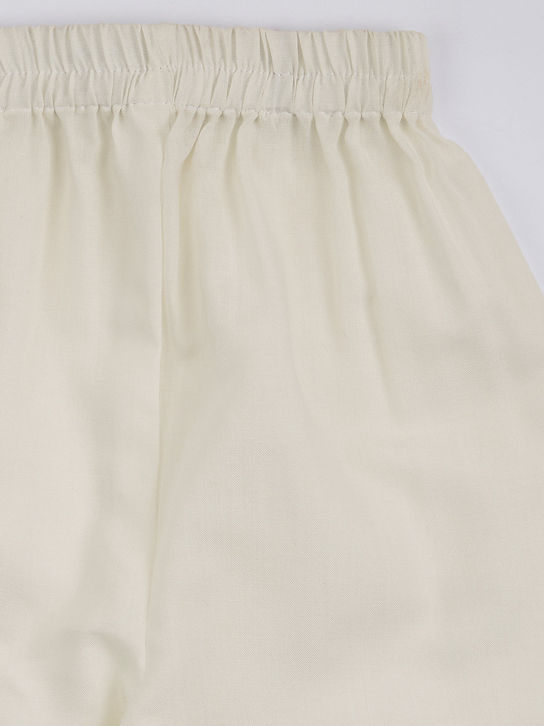 VASTRAMAY Girls' Cream Kurta Pant Set - qivii