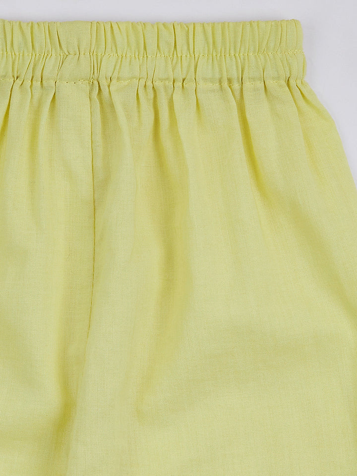 VASTRAMAY Girls' Mint Green Kurta Pant Set - qivii