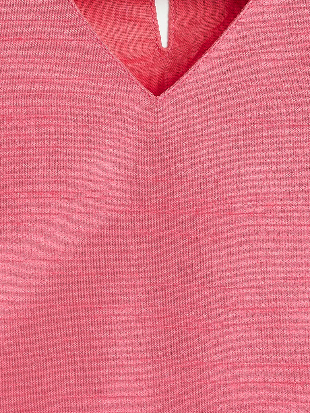 VASTRAMAY SISHU Girl's Pink Printed Skirt And Ruffle Sleeves Crop Top Set - qivii