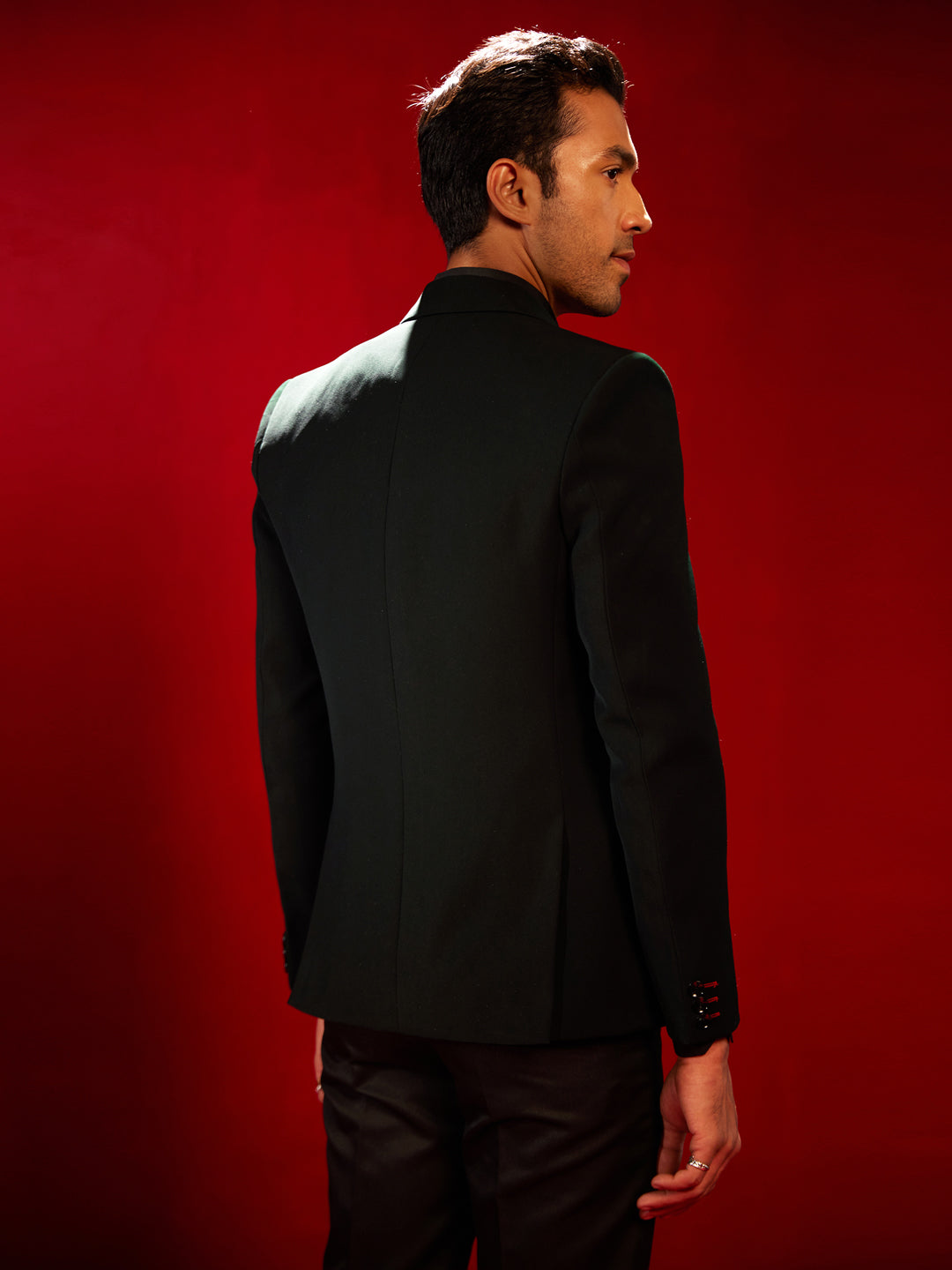 Men's Green Silk Blend Blazer