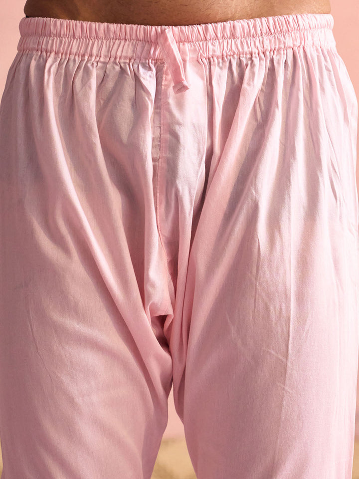 Men's Navy Blue And Pink Georgette Sherwani With Kurta Pyjama Set