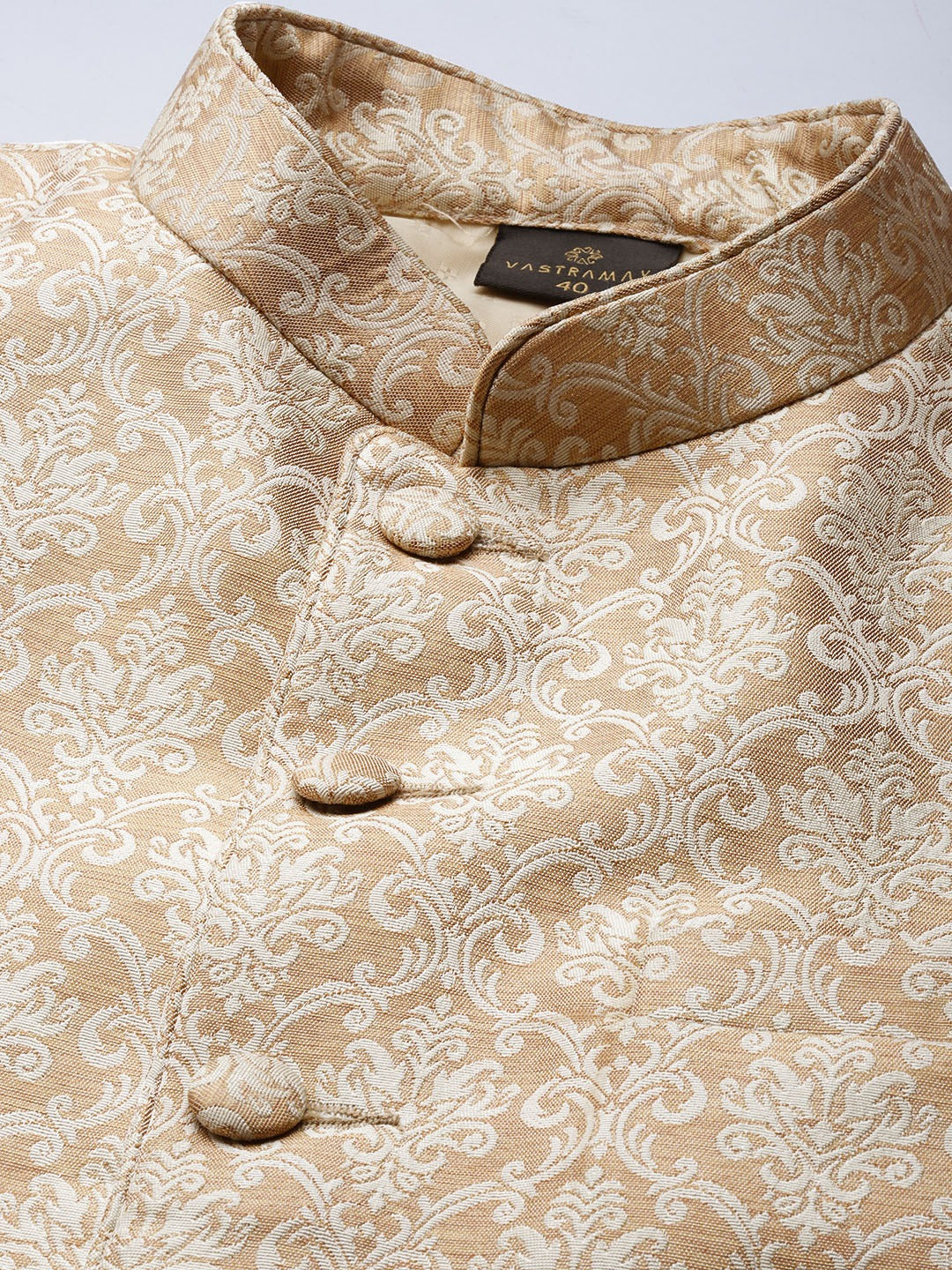 Men's Gold Ethnic Woven Jodhpuri