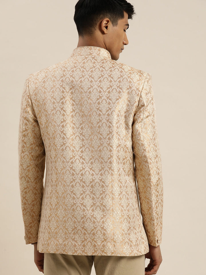 Men's Gold Ethnic Woven Jodhpuri