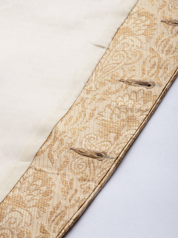 Men's Rose Gold Ethnic Woven Jodhpuri