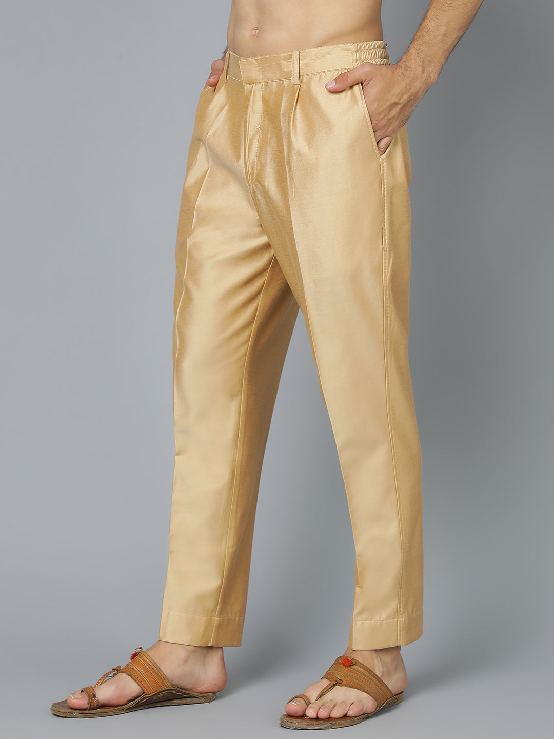 Men's Rose Gold Viscose Pant Style Pyjama