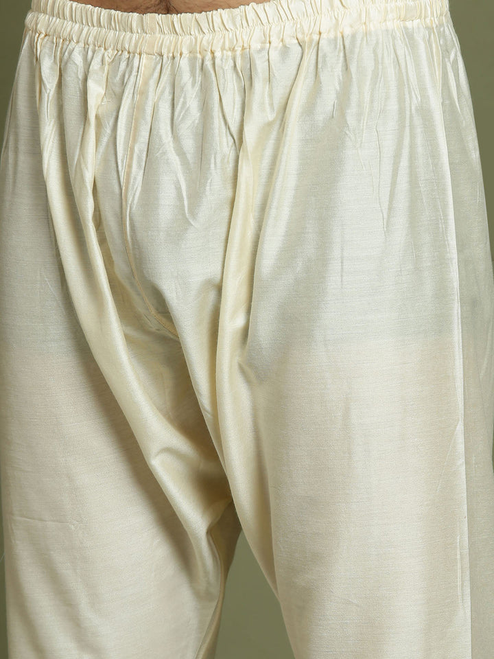 VASTRAMAY Boy's Black Mirror Work Jacket And Solid Kurta Pyjama Set - qivii