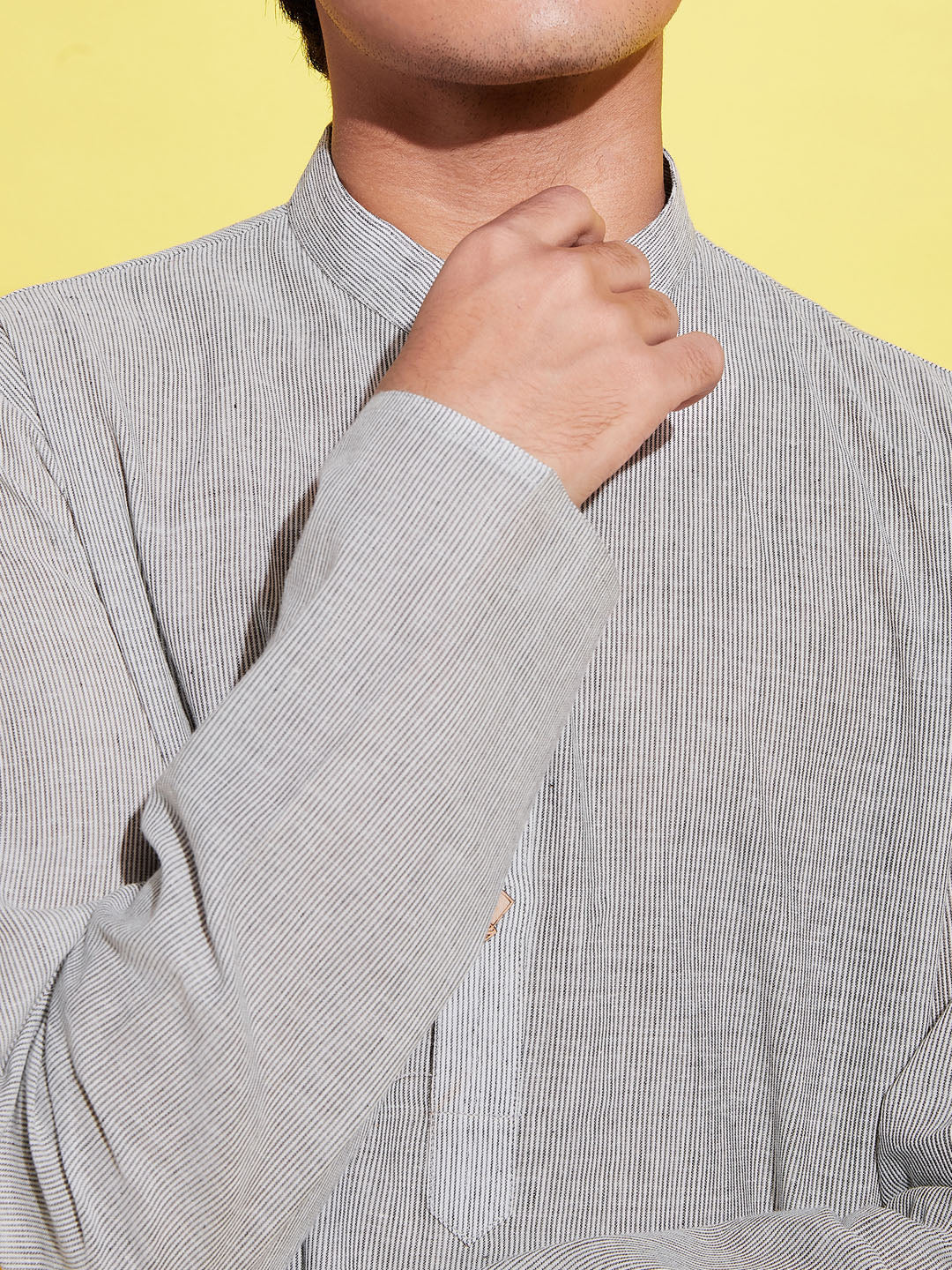 VASTRAMAY Boy's Grey Cotton Kurta - qivii