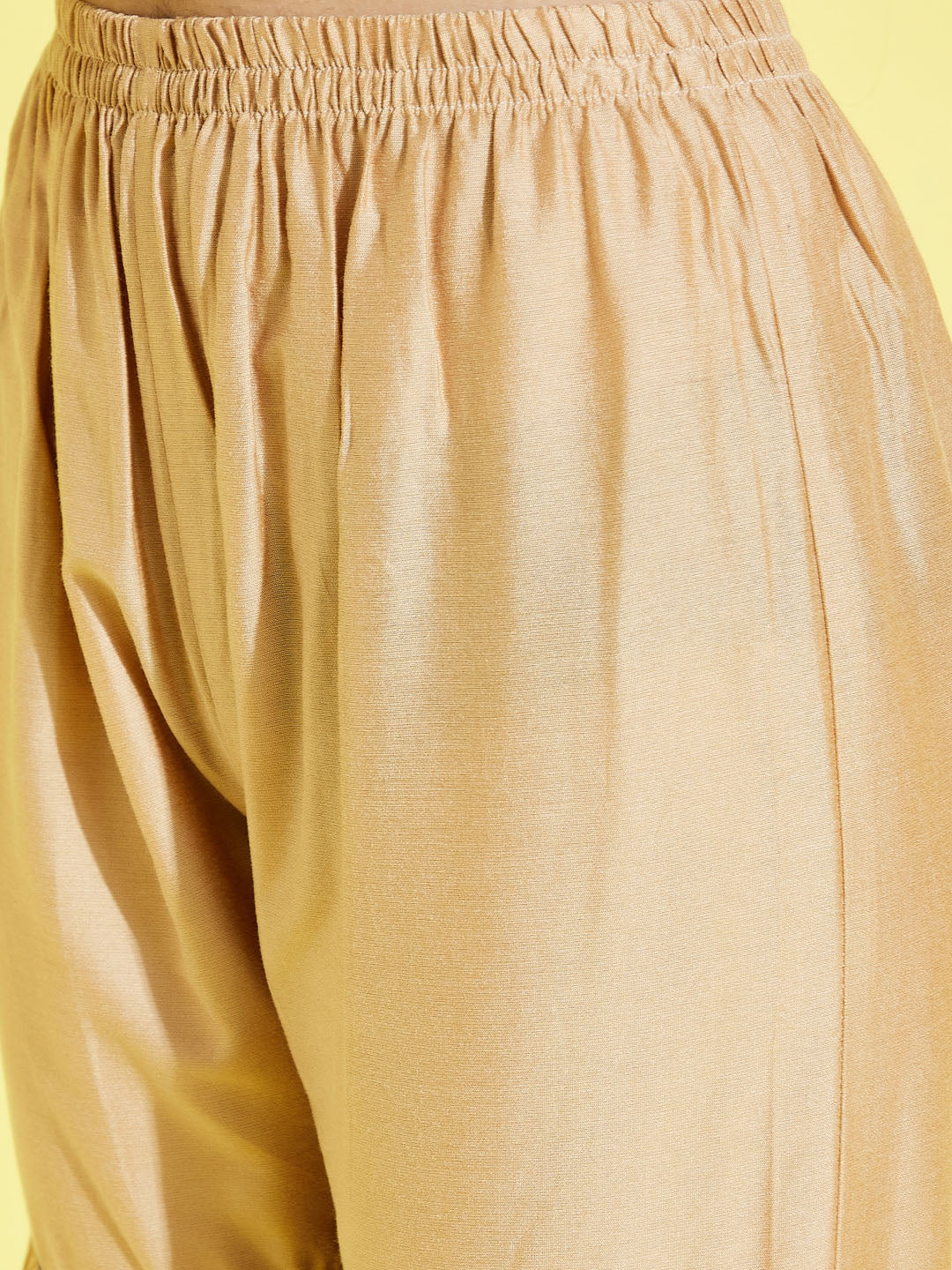 VASTRAMAY Girls' Blue Zari Kurta And Rose Gold Sharara Set - qivii