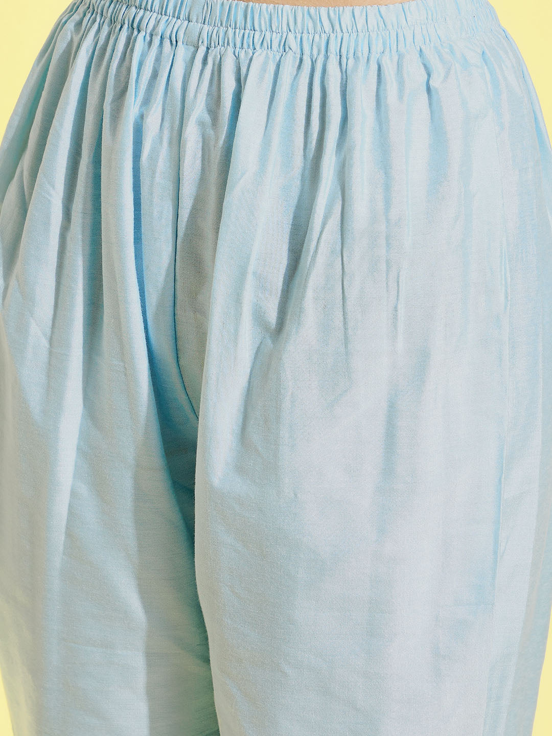 VASTRAMAY Girls' Aqua Viscose Kurta And Straight Pant Set - qivii