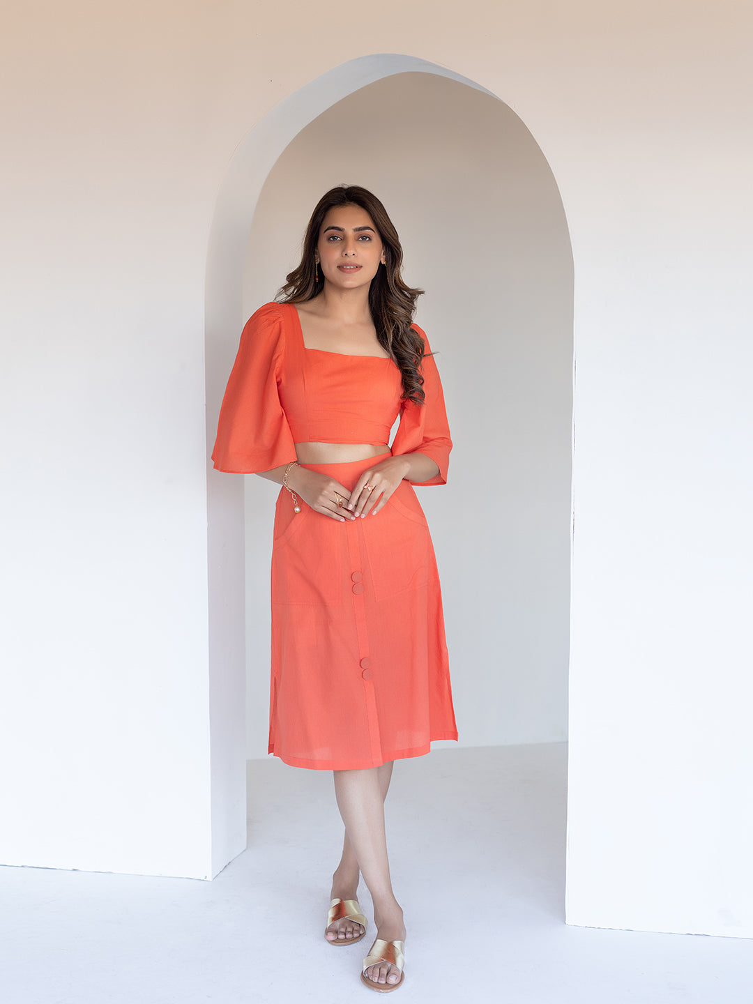 Vermilion Co-Ord Set  - By Ragavi - qivii