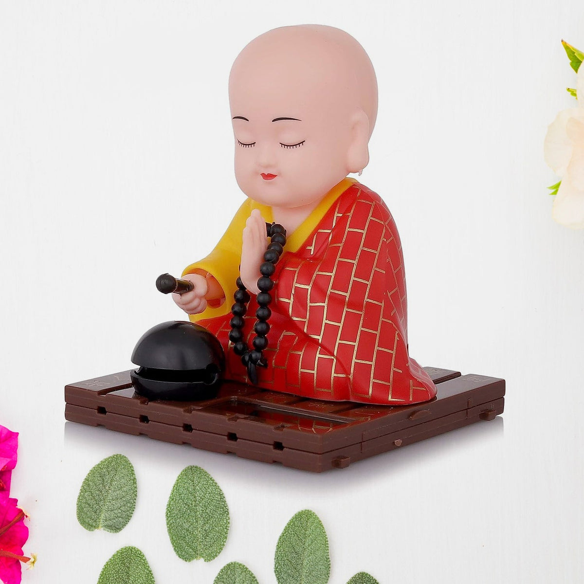 Spiritual Solar Buddha Statue – Moving Head & Hand Table Decor