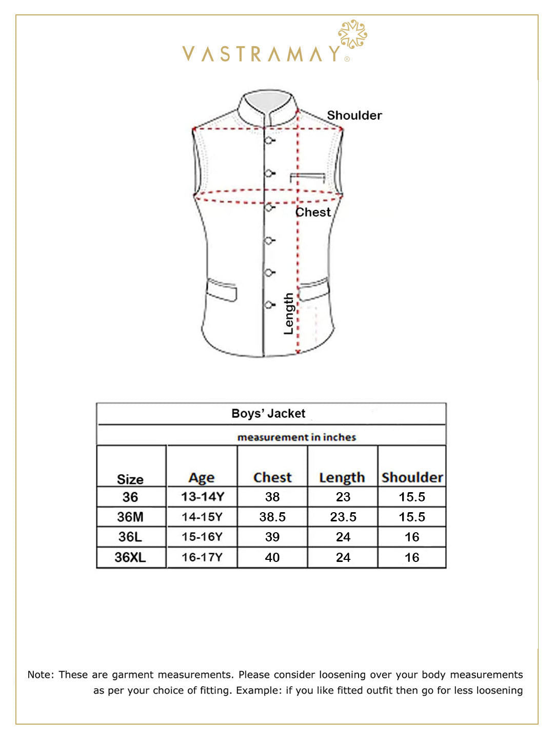 VASTRAMAY Boys' Maroon Woven Design Silk Blend Nehru Jacket - qivii