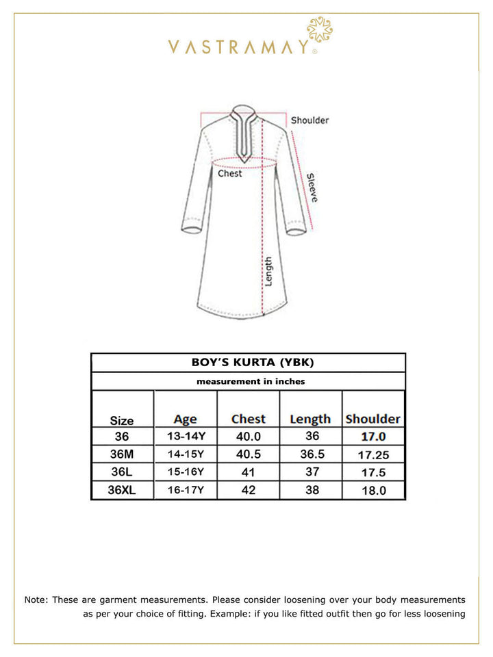 VASTRAMAY Boy's Mustard Cotton Kurta - qivii