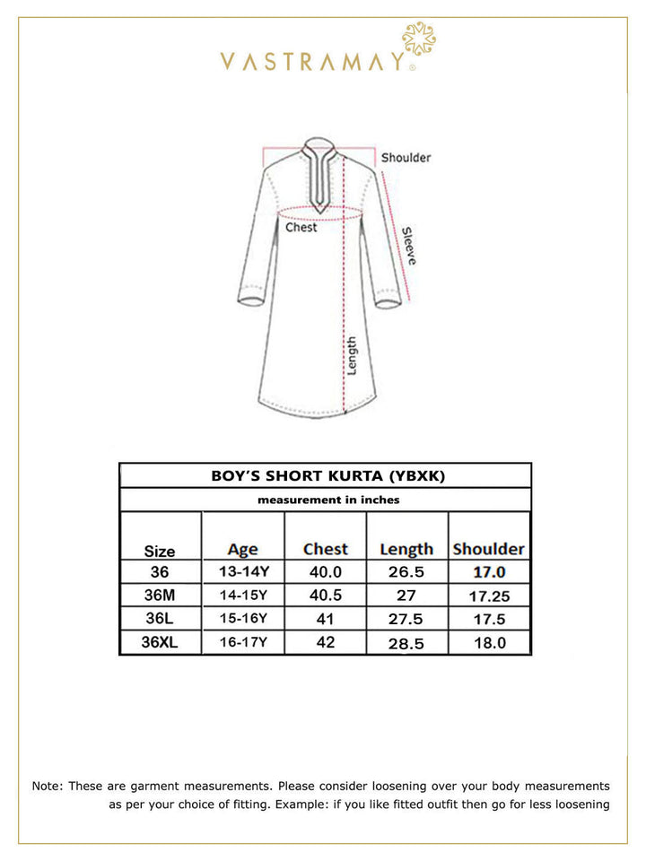 VASTRAMAY Boys Purple Short Kurta - qivii