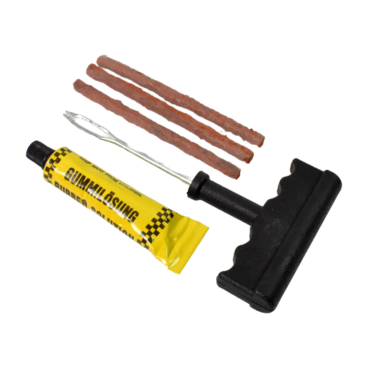 Tyre Puncture Repair Kit - 5 Piece Set with 3 Seal Strips for Quick Fixes
