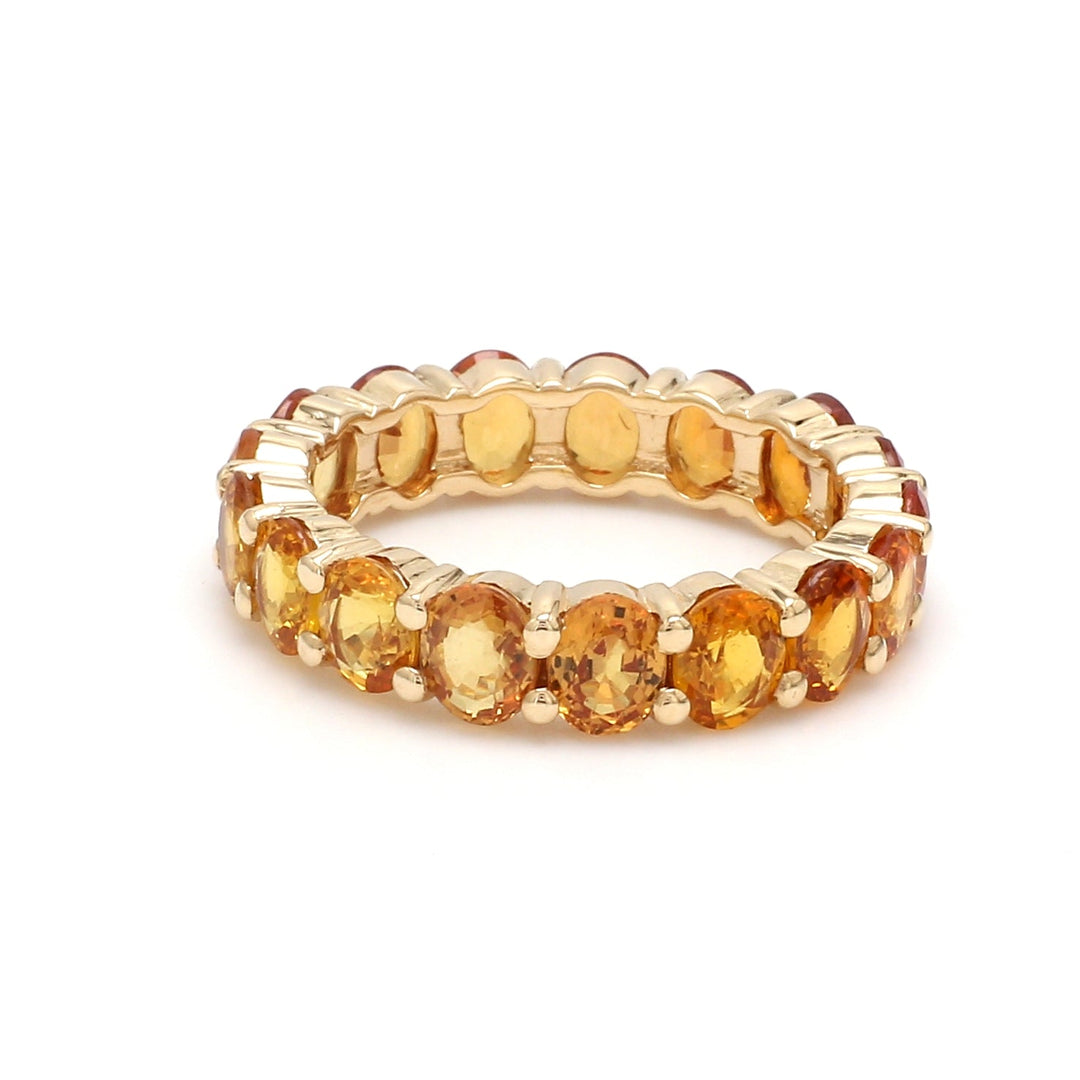 Yellow Sapphire Oval Eternity Ring - qivii