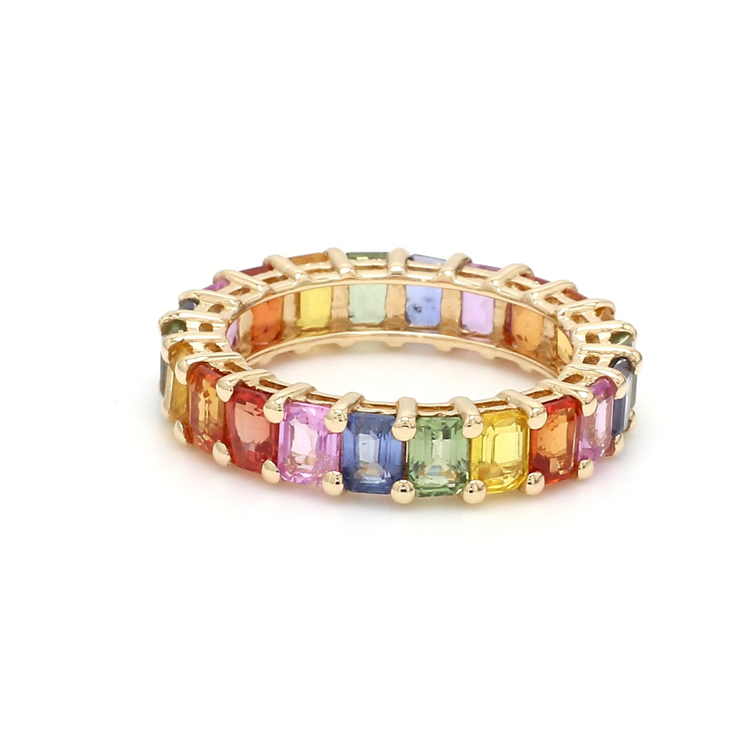 Havanna Rainbow Sapphire Ring (Thin) - qivii