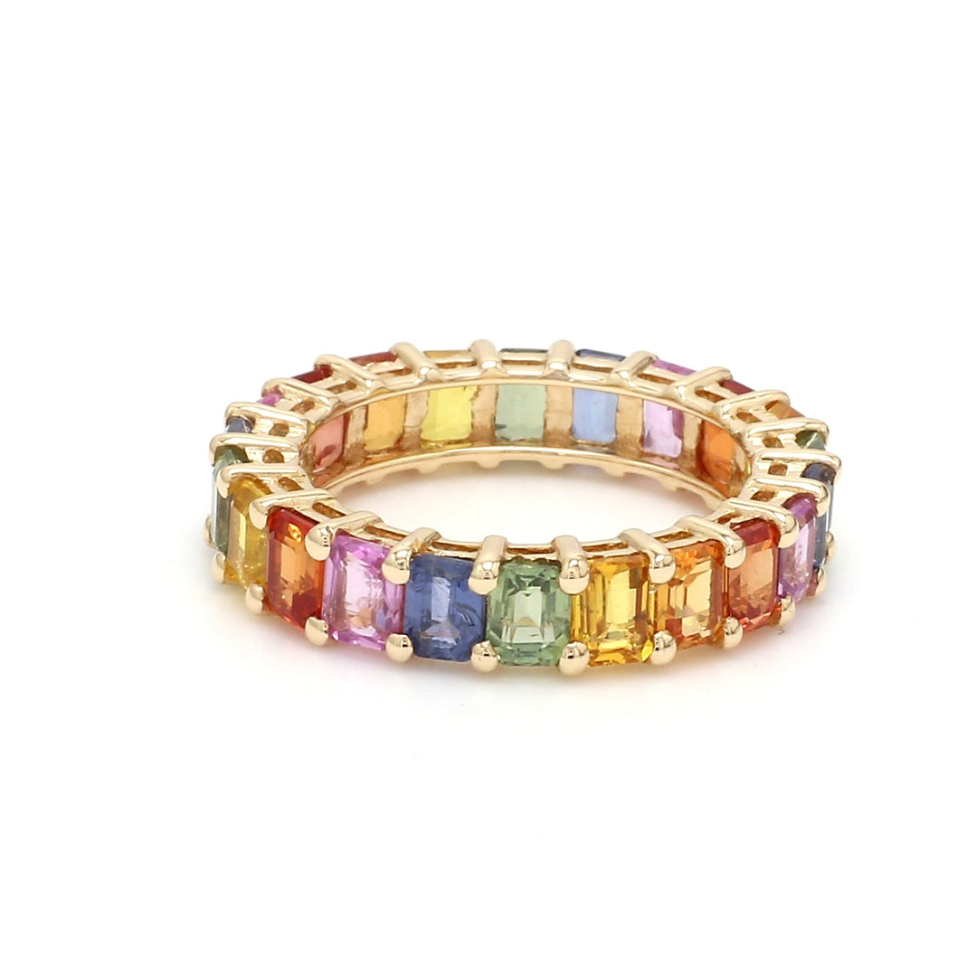 Havanna Rainbow Sapphire Ring (Thin) - qivii