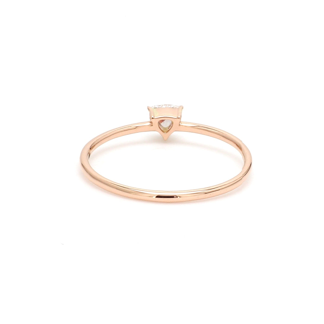Diamond Trillion Solitaire Ring - qivii