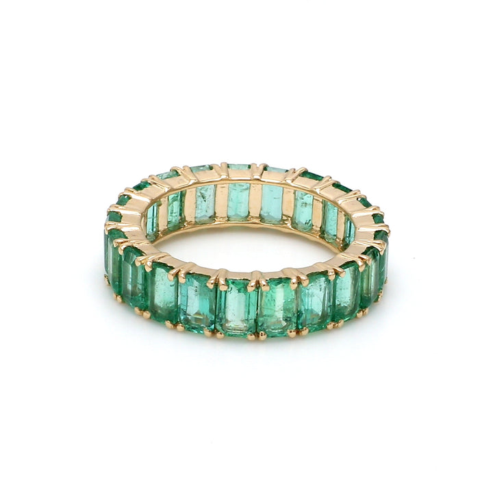 Emerald Octagon Eternity Ring - qivii