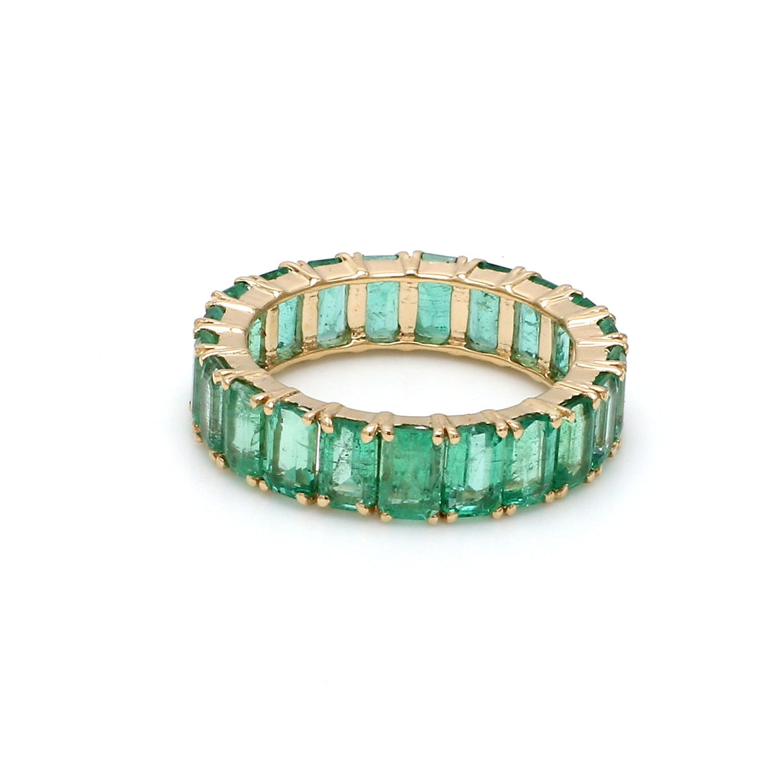 Emerald Octagon Eternity Ring - qivii