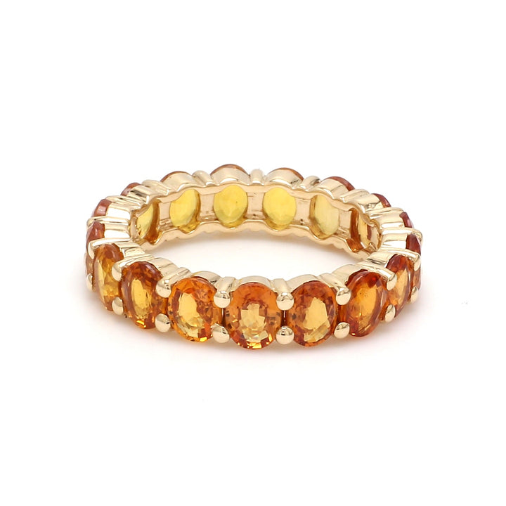 Yellow Sapphire Oval Eternity Ring - qivii