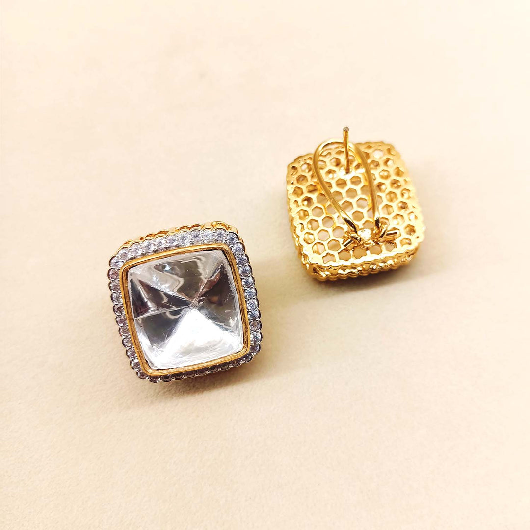 Gold plated Kundan tops with Jasmit diamond polki stones, elegant and luxurious