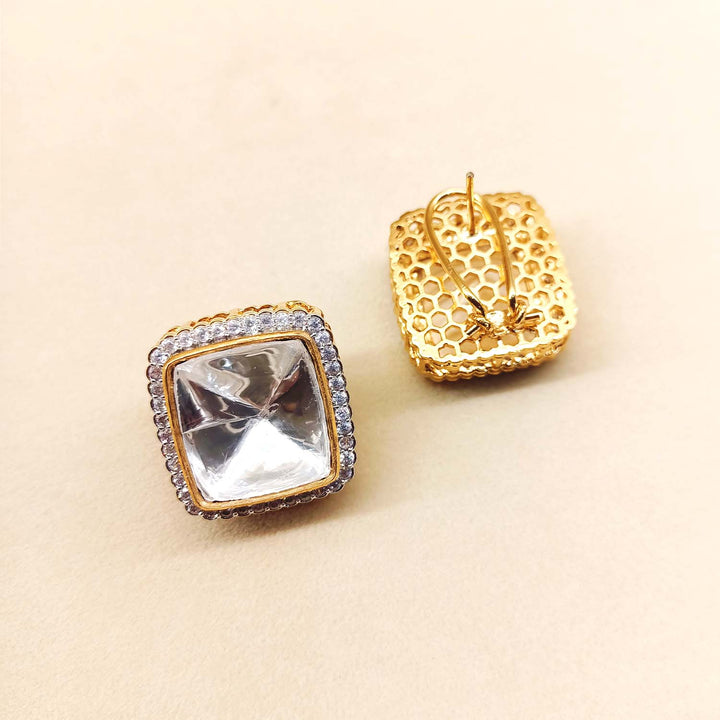 Gold plated Kundan tops with Jasmit diamond polki stones, elegant and luxurious