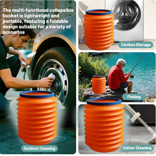 Foldable Storage Bucket & Water Container – Multiuse Collapsible Dustbin for Home, Car & Kitchen
