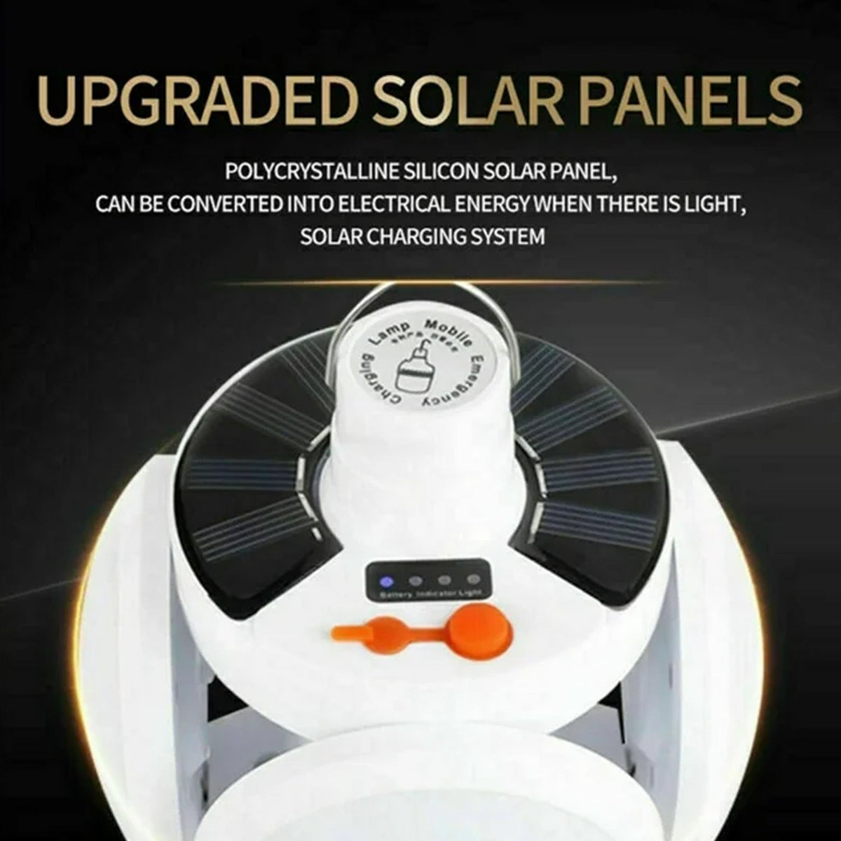 Multi-Functional Solar Camping Light – USB Rechargeable LED Lamp