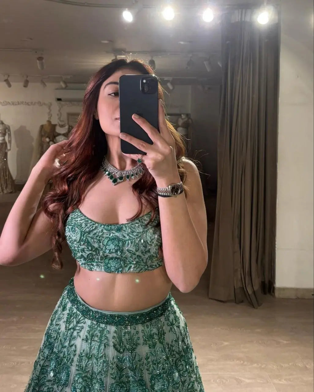 Light Green Georgette Lehenga With Thread Dori Heavy Sequins Embroidery Work - qivii