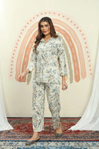 Beige Floral Print Co-ord Set