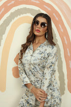 Beige Floral Print Co-ord Set