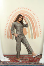 Olive Green Printed Co-ord Set