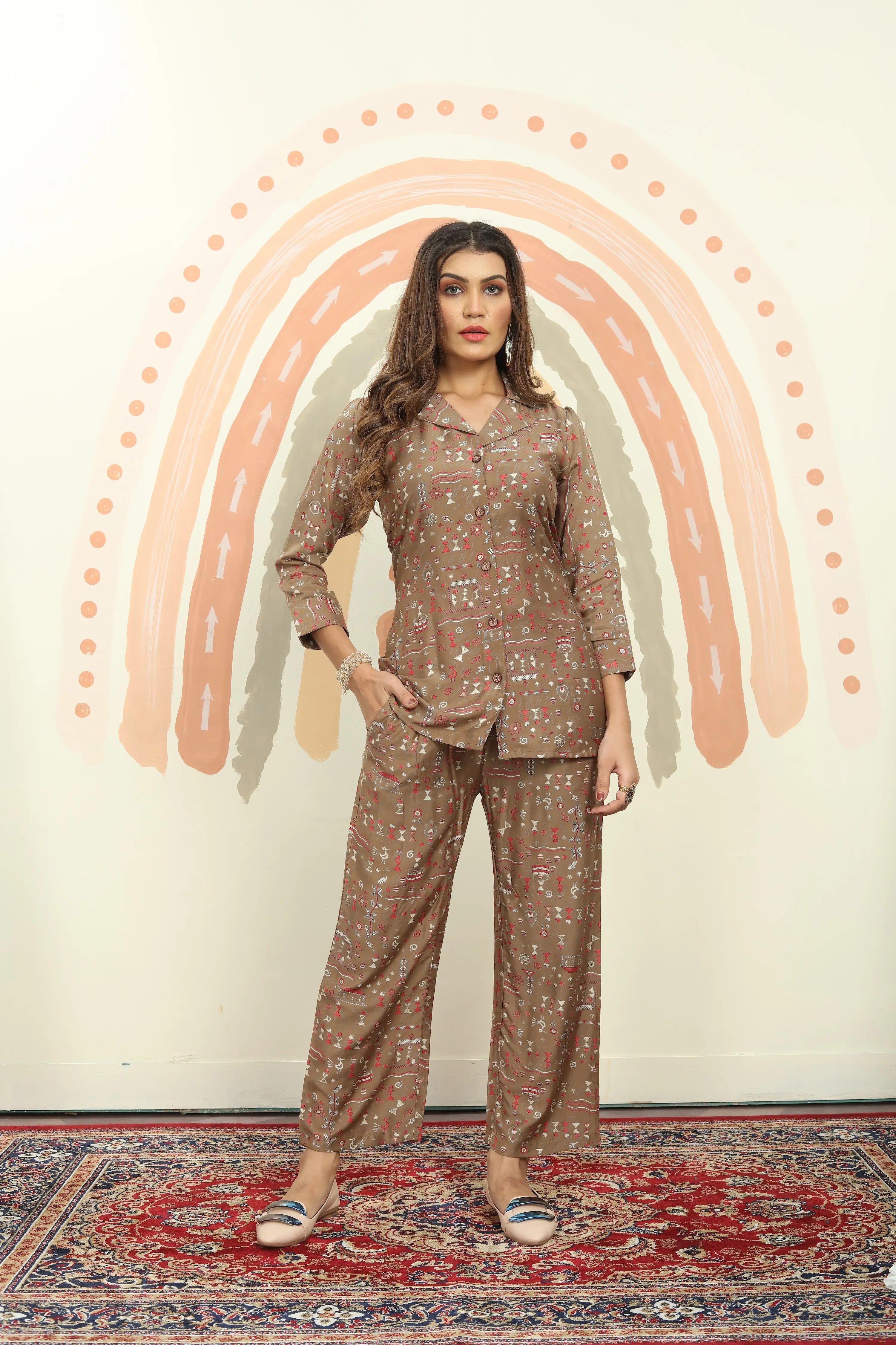 Rust Brown Co-ord Set