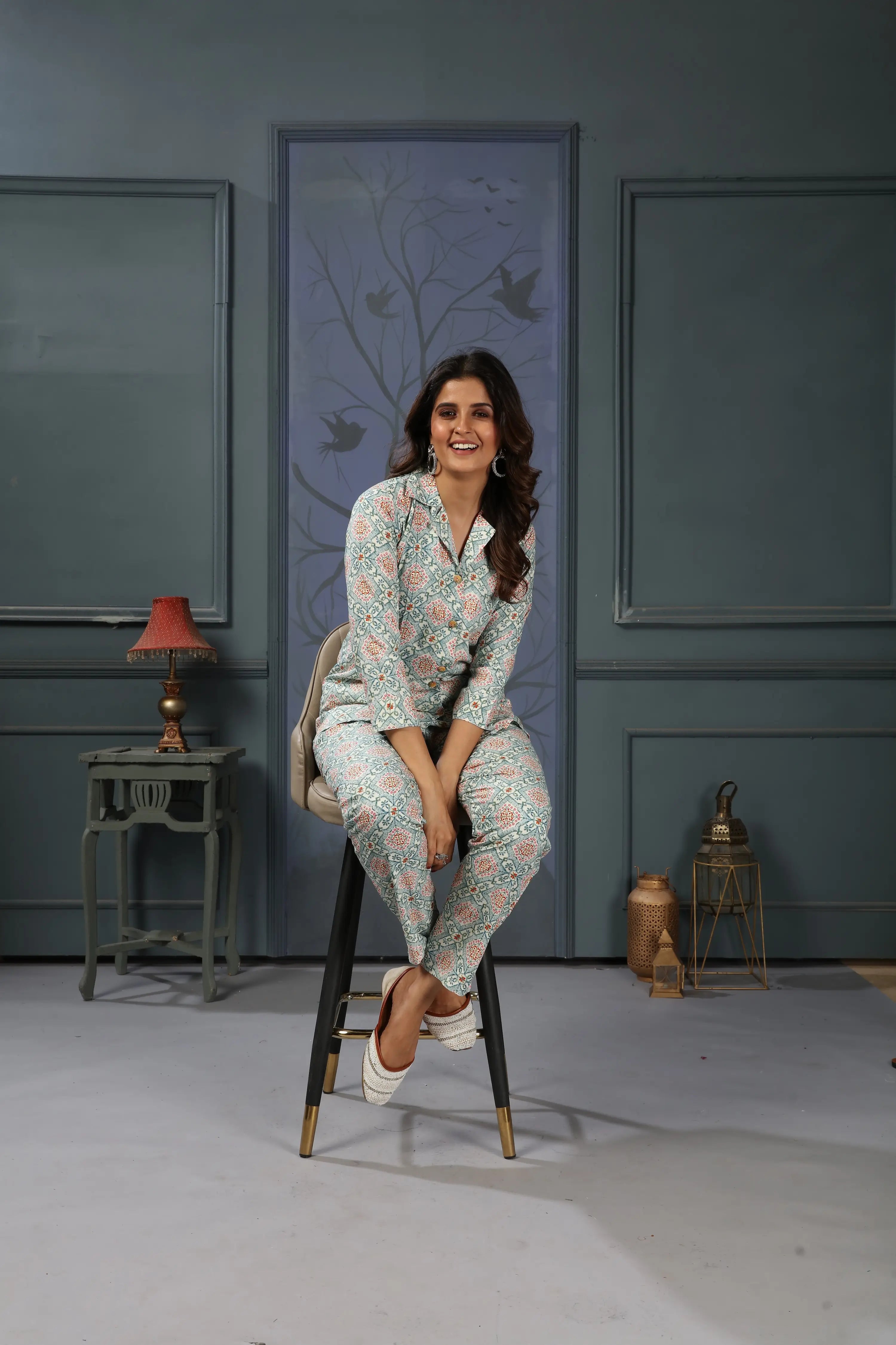 Greenish Cyan Co-ord set