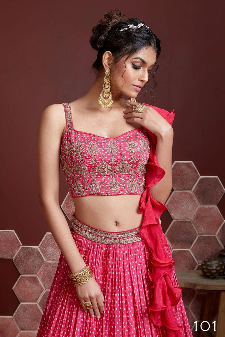 Sabyasachi designer pink lehenga choli with heavy embroidery work for women