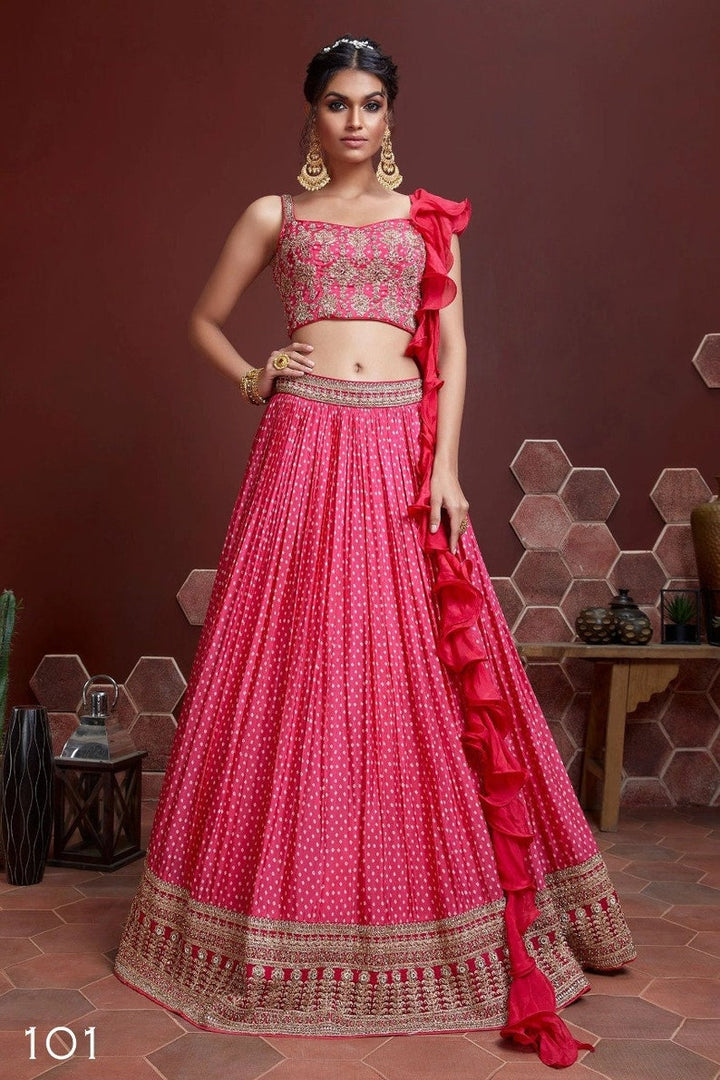 Sabyasachi designer pink lehenga choli with heavy embroidery for women